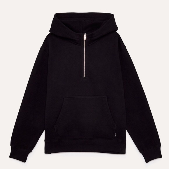 TNA Sweaters - TNA Perfect Hoodie Half Zip Black XS